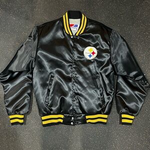 Vintage Pittsburgh Steelers Bomber Jacket 90s NFL Swingster - Medium